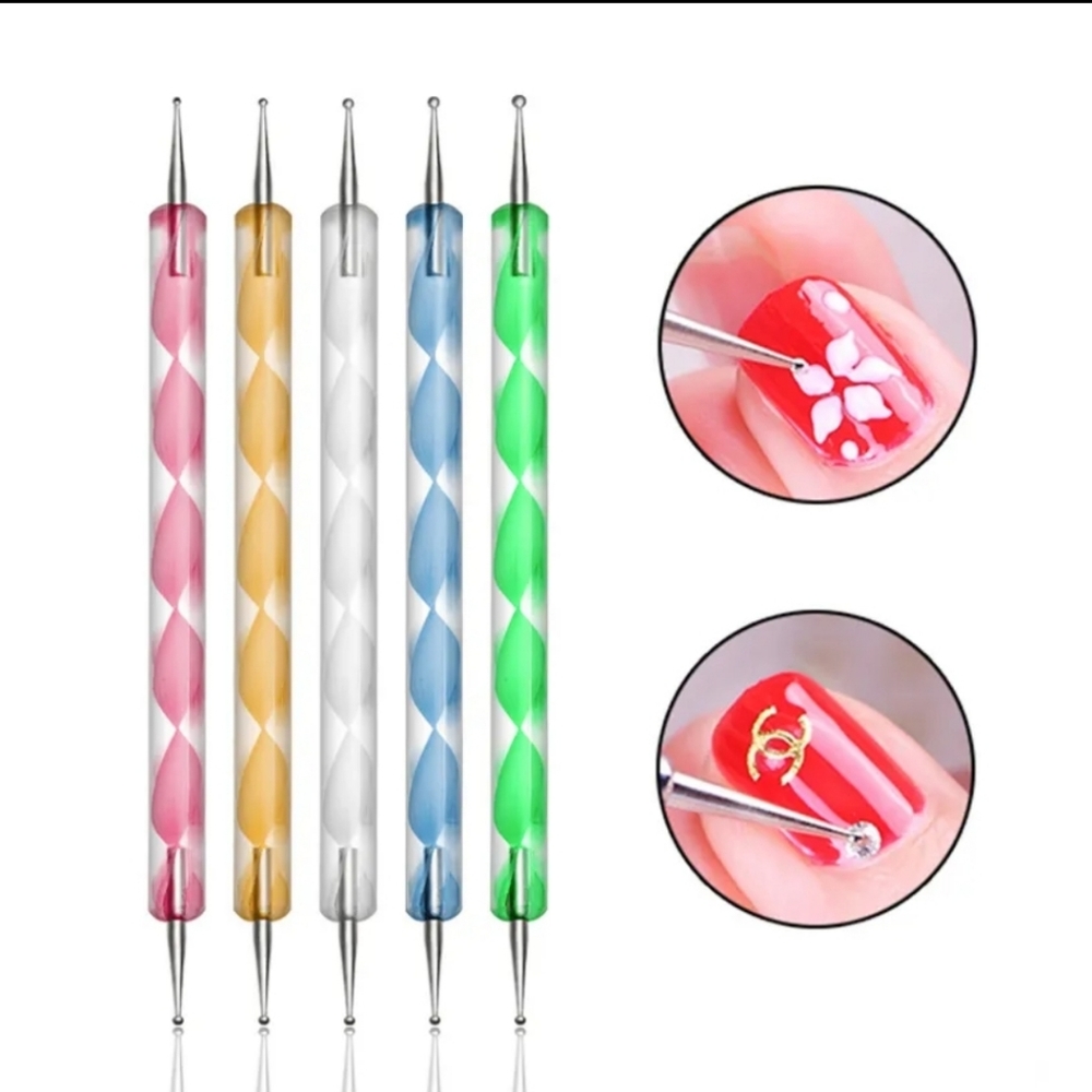 5pc Double-ended nail point drill pen set